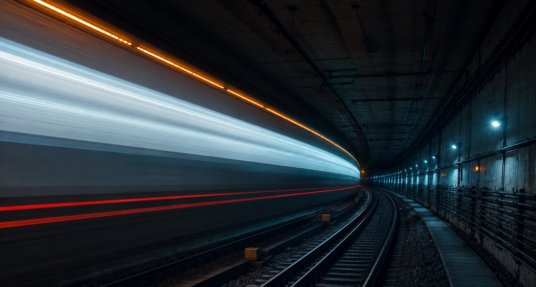 Rail freight through a tunnel