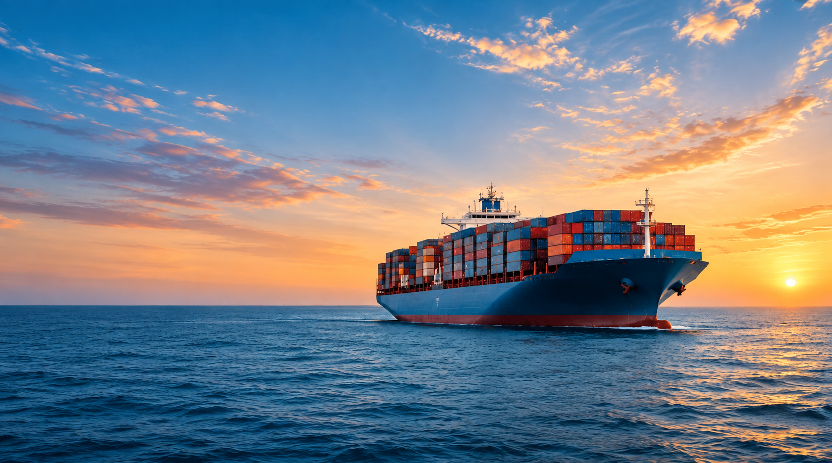 Container vessel from above